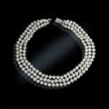 Classic Look Triple Strand Pearl Necklace 